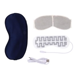 Baluue Sleep Mask Eye Mask Heat Thermostatic Eye Pad Steam Mask for Relaxation Home Travel Use (dark Blue)