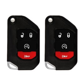 TG Auto Keyless Key Fob Remote Control Replacement for 2018 2019 2020 2021 Jeep Gladiator Wrangler OHT692713AA 315MHz 4 Buttons(2 Pack)