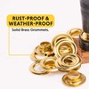 General Tools 3/8"-1/2" Grommet Kit - Rustproof Solid Brass Grommets