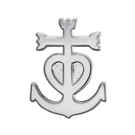 BOBIJOO JEWELRY - Pin's épinglette broche croix de Camargue Gitan Argenté 32 mm, Metal