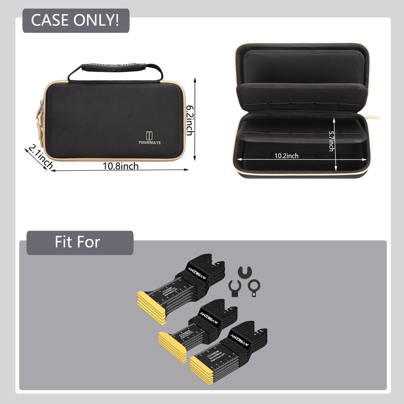 Tourmate Hard Storage Case for 30 PC Titanium Oscillating Saw