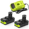 TENMOER 2 Pack 18V 3.0AH Battery Compatible with Ryobi 18V