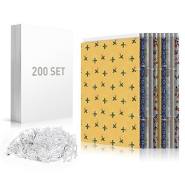 VOCLS Comics and Magazines- 200 PCS of 7.5 * 10.5 Inch, Thickened Fabric Organizer Boards for Books, Comic Book Boards and Magazine Backing Boards with U Shape Plastic Alligator Clips（400PCS）