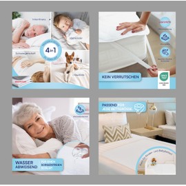 WeVida® Protect Waterproof Mattress Protector - Oeko-Tex® Certified, Washable Incontinence Pad, Cool & Dry Bamboo Bed Protector (90 x 200 cm)