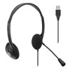 MANHATTAN USB Headset with Mic & Long 5 ft Cable