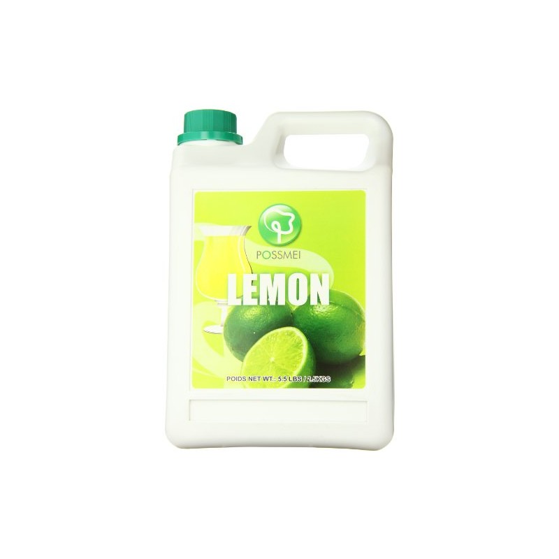 Possmei Flavored Syrup, Lemon, 5.5 Pound
