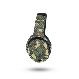 MightySkins Carbon Fiber Skin Compatible with Skullcandy Crusher ANC 2 - Polygonal Camo | Protective, Durable Textured Carbon Fiber Finish | Easy to Apply