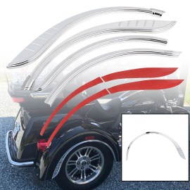 Unbranded ABS Chrome Rear Fender Flares Trim Accent For Harley Tri Glide Ultra FLHTCUTG