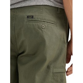 Lee Men's Extreme Motion Welt Cargo Short, Olive Grove, 36