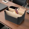 SINJEUN Pack of 3 Desk Organiser, Black, Table Organiser Office