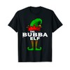 BUBBA Elf Family Christmas Group Matching PJ Gift T-Shirt, black