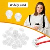 25 Pieces Clear Round Ball Cord Locks Toggles, Spring Cord