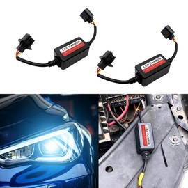 QZTYTY 2PCS H13/9008 Car Canbus Decoder, LED Light Decoder, LED Bulb Anti Flicker Harness Error Code Canceler, Universal Car Accessories Warning Canceller Resistor Adapter for Most Cars (H13/9008)