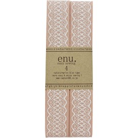 CAPTAIN88 キャプテン enu.4 プリント バイアステープ 両折 22mm幅×2m巻 #2 レース 2 ピンク系 CP148