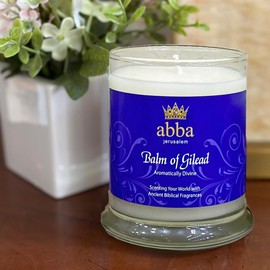 Balm of Gilead Glass Temple JAR Candle 4.25" - ABBA Jerusalem : Spiritual Emphasis * Healing of Wounds : Jeremiah 8:21-22 Since My People are Crushed, I am Crushed; ... is There no Balm in Gilead?
