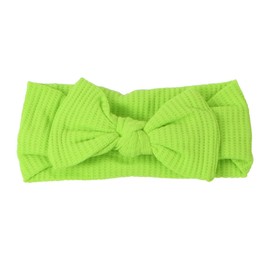 Three Little Tots- Waffle Knit Knotted Headband (Lime Green)