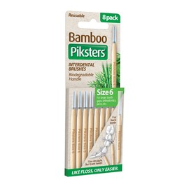 Piksters Bamboo Interdental Brush (Size 6 - Green) X 8