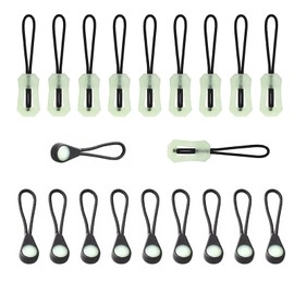 20 Pcs Self Luminous Zipper Pulls,Glow in The Dark Zipper Pulls Head for Outdoor Mountaineering Camping Easy-to-Find Zipper Heads for Backpacks, Jackets, Luggage, Handbags Sweatshirt