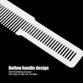 Wide Tooth Hair Style Comb, 5 Colors Barber Comb Hairdressing Comb for All Hair Types Men or Women(White)