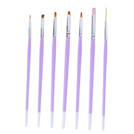 Beavorty 7 Pcs Nail Art Liner Brush Set Dual-Ended Dotting Painting Pen for Nail Design for Manicure Enthusiasts and Professionals