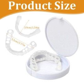 Falsche Zähne Veneers,ZäHne Zum Aufstecken, Zähne Kosmetische Zahnabdeckung Gefälschte Zähne Provisorische,Prothesen Gefälschte Zähne, Falsche Künstliche Temporäre Zahnspange Lächeln Furniere