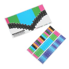 Kalimba Sticker, Colorful Scale Sticker Thumb Piano Keyboard Stickers Musical Note Decoration Sign for Beginner Removable (17 Tone Thumb Piano Universal)