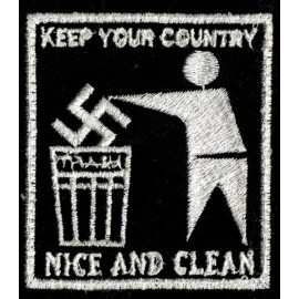 keep your country nice and clean anti nazi patch skins against racial prejudice
