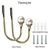 Coolnice 2 Pack Curtain Holdbacks Wall Mounted Curtain Tiebacks Hooks