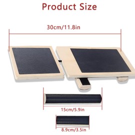Yharnamite Single Foot Balance Board, Ankle Foot Exerciser, Ankle Stabilizer,Wood Non-Slip Wobble board for Sprained, Plantar Fasciitis Relief, Posture Correction, Balance Training
