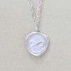 Infinity Wax Seal Necklace in Sterling Silver 925