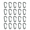 Magik 20-40 Pc D Shape Aluminum Carabiner Clips Spring Camping