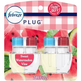 Febreze Plug with Fade Defy Technology Air Freshener - Sweet Watermelon Vine - ((2) Count of 0.87 fl oz Refills)