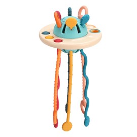 AIFUSI Juguetes Montessori para Bebe | Juguete de Actividad de Silicona de Grado Alimenticio UFO | Juguetes Educativos para Habilidades Motoras Finas