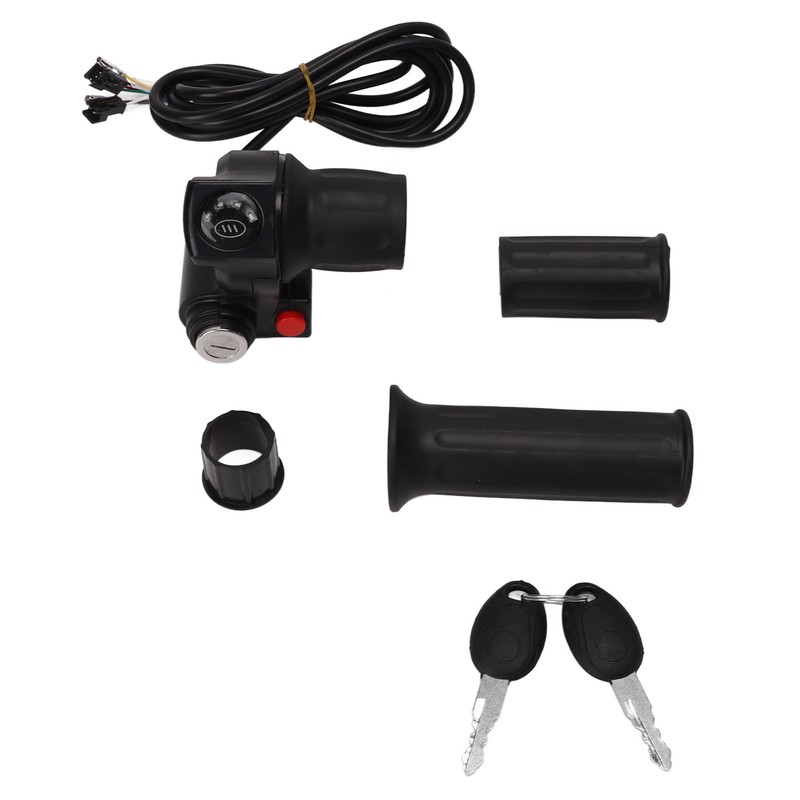 Electric Bike Throttle Grip 4 Lights Half Lock Speed Twist