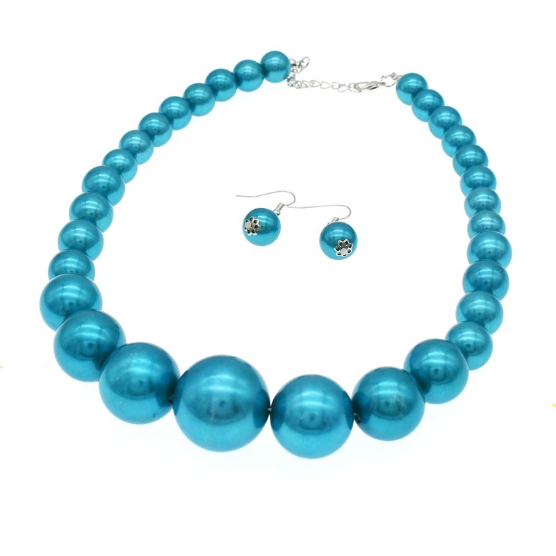 Collar de perlas para mujer, 5 capas de perlas de