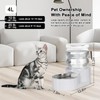RIZZARI Pet Water Bowl Dispenser: 4L Automatic Stainless Steel Gravity