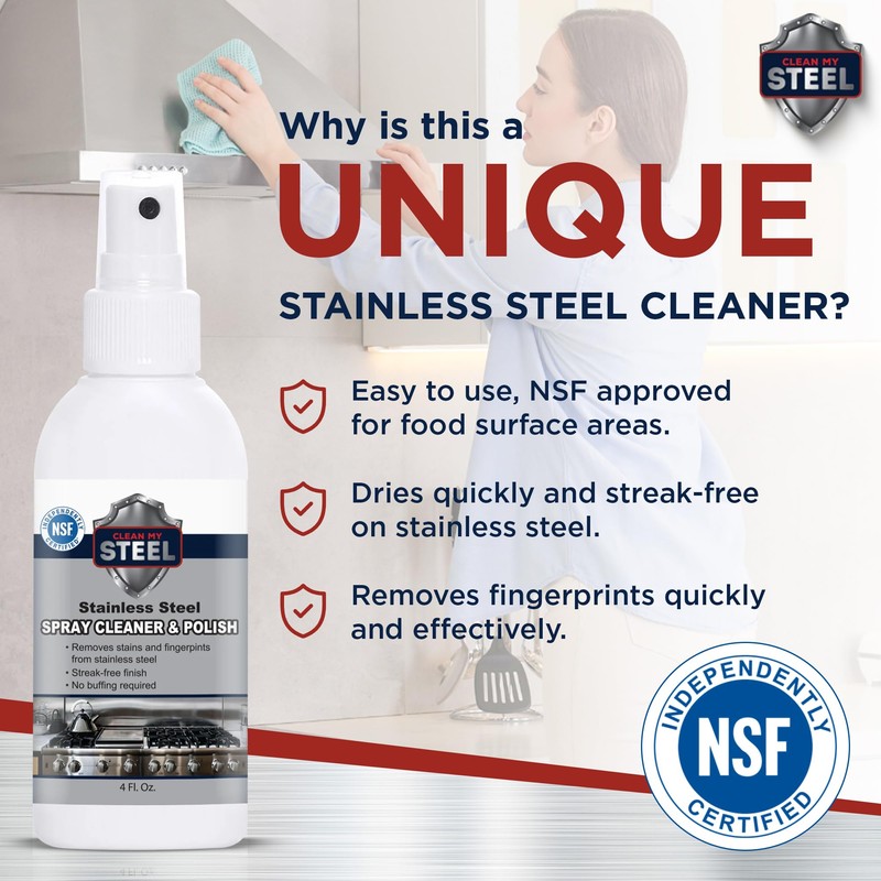 CLEAN MY STEEL Stainless Steel Cleaner 4 Fl Oz