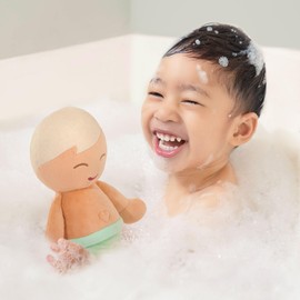 LullaBaby – 14-inch Bath Baby Doll Boy – Blond Hair – Soft Plush Body for Real Water Play – Tub Toys – Kids Ages 2 Years Old & Up – Bath Doll - Baby Boy