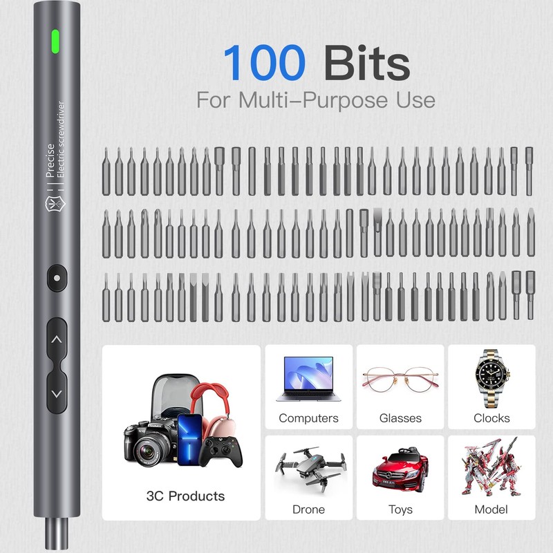 SOONAN Mini Screwdriver, 120 in 1 Small Electric Screwdriver Cordless