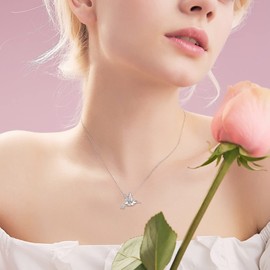 YFN Hummingbird Urn Necklace for Women Sterling Silver Ashes Jewelry for for Ashes Memory Necklace (silver)