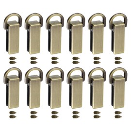 QUARKZMAN Bag Side Clip Buckle - 12 Pieces 0.28 Inch Metal Hanging Handbag Strap Connector with D-Ring for DIY, Purse, Crossbody Shoulder (Bronze Tone, 26 mm)