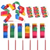 iFunLong 12PCS Rainbow Party Favors Dance Ribbons for Kids Circus