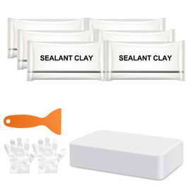 Super Diamond Mud Seal Putty, Waterproof Sealing Mastic,Wall Hole Repair Sealing Glue Mud,New Type Sealant Clay Quick Mending for Duct Drain Connection Air Conditioning Hole (6PCS White)