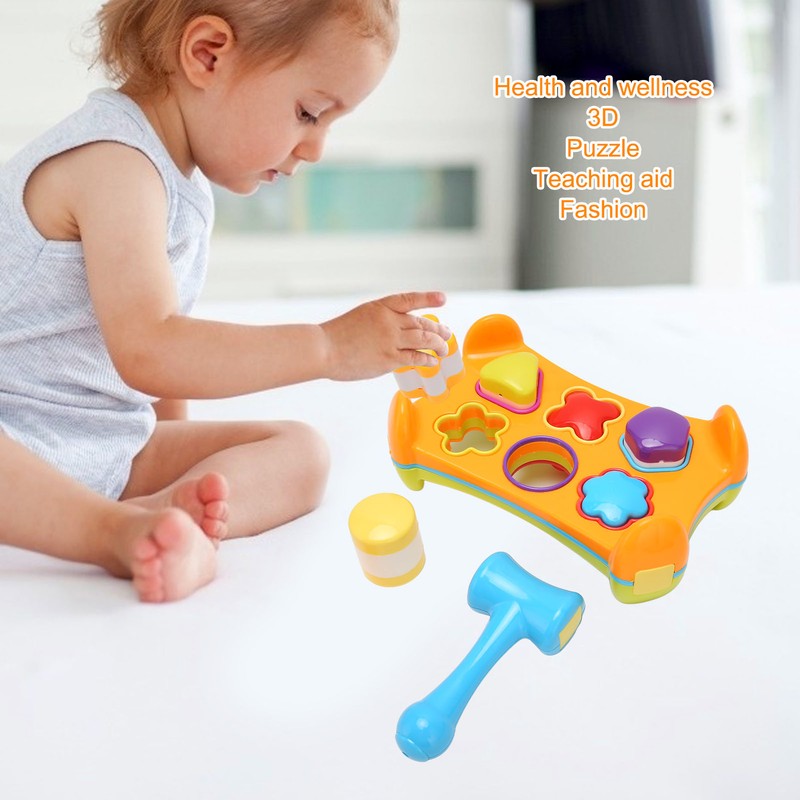 Interactive Pounding Toy Early Educational Pattern Cognition Interactive Hammering Toy
