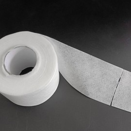 10 Rolls Neck Strips Barber Accessories Professional (No Glue at the End), Non Woven Fabric Neck Strip, Disposable Barber Supplies for Hair Cutting, White