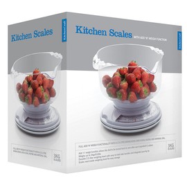 KitchenCraft Mechanical Kitchen Scales with Bowl and Add and Weigh Feature, Gift Boxed, 3kg Capacity