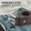 LINDENMANN Men's Leather Belt 40 mm Wide Belt Full Cowhide