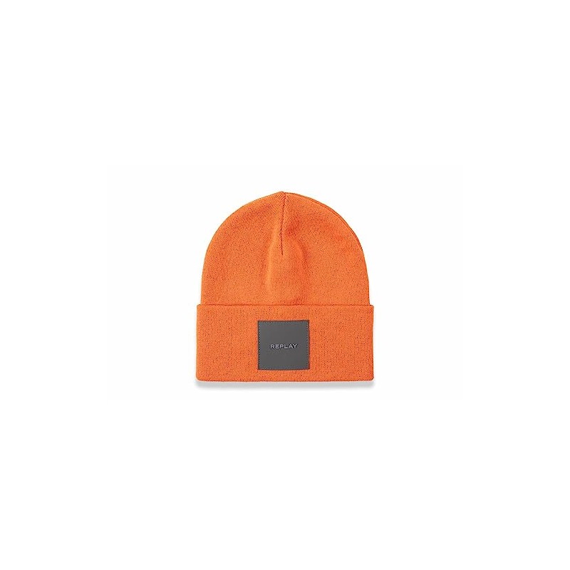 Replay Unisex Winter Hat, Orange 201