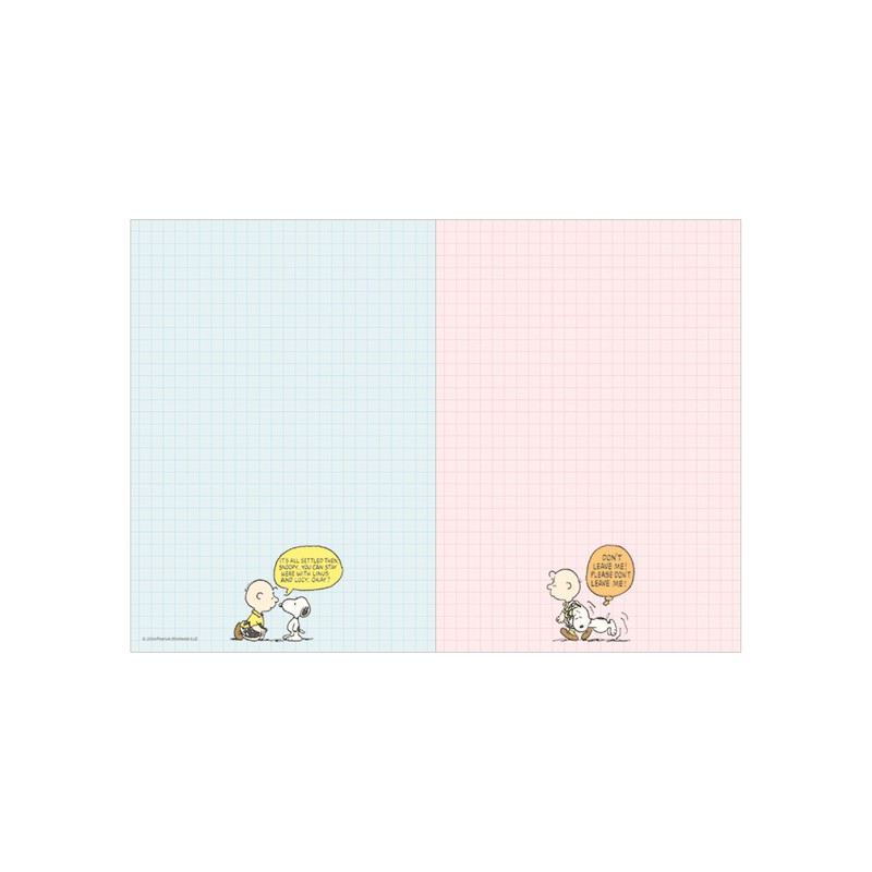 Sunstar Stationery S2958139 Snoopy Notebook, Monthly B6, Gingham Check