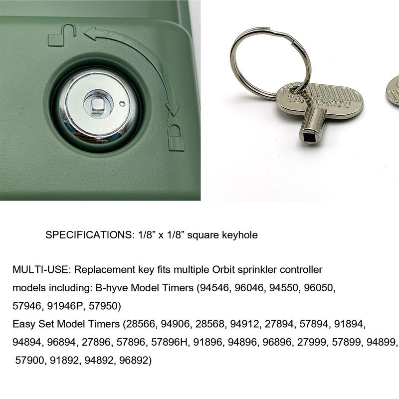 Sprinkler Controller Door Key Sprinkler Timer Lock Key for Orbit